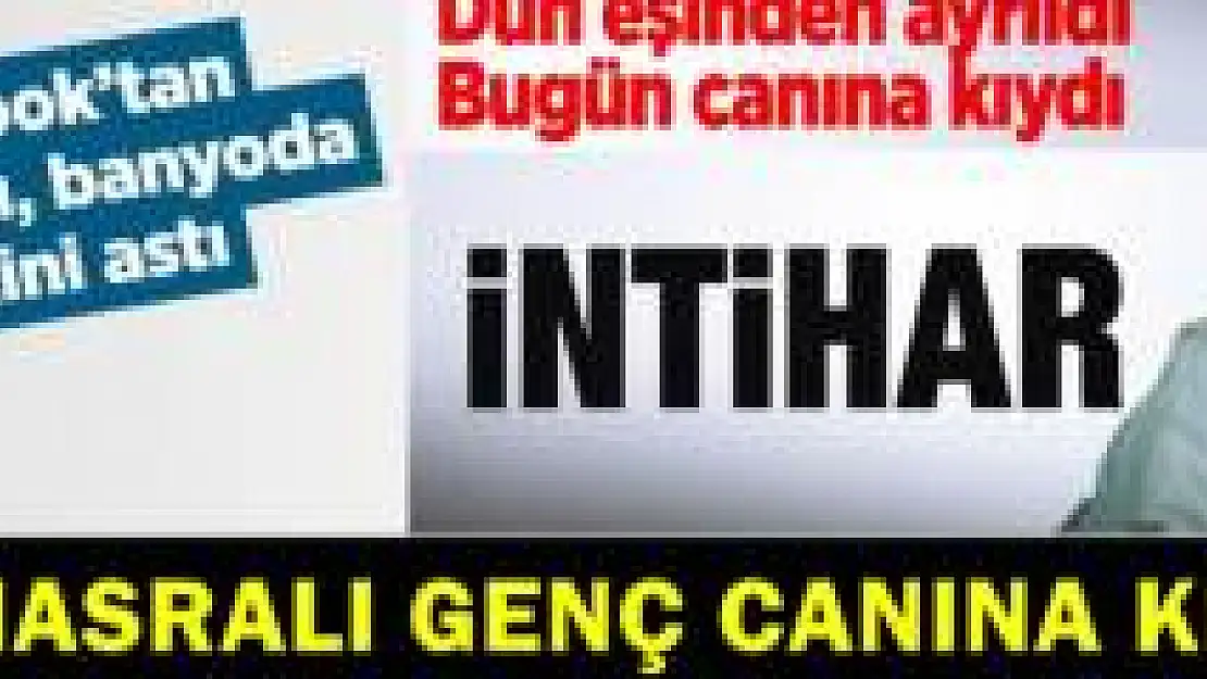 Eşinden boşanan genç kendini astı