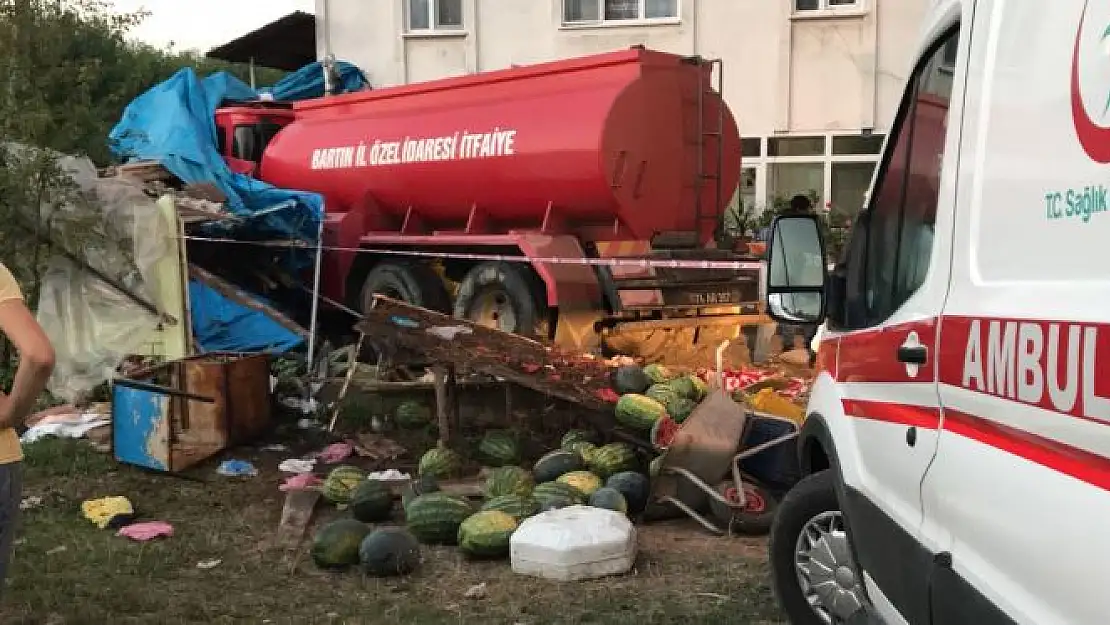 Evin önüne dalan itfaiye aracı dehşet saçtı