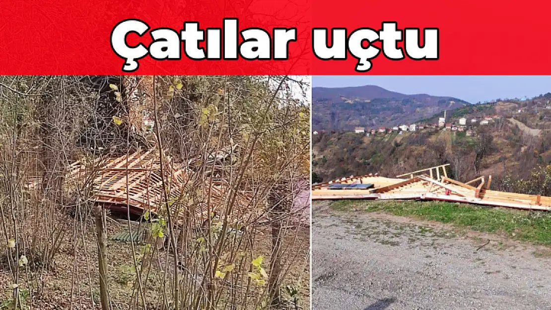 Evlerin çatısı uçtu