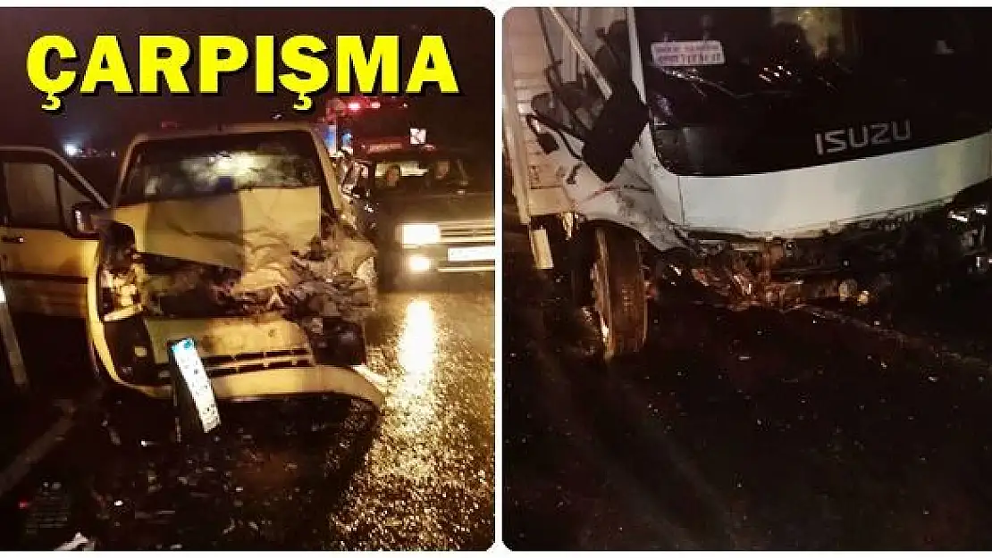 Feci kazada iki araç çarpıştı