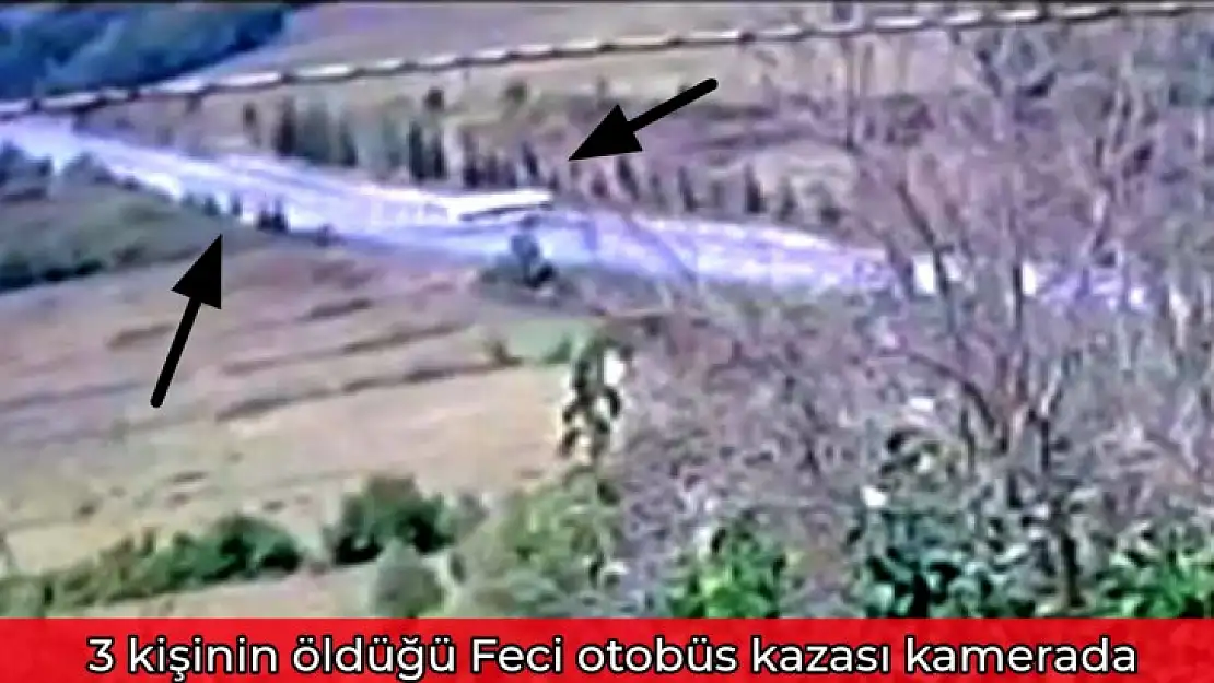 Feci otobüs kazası kamerada