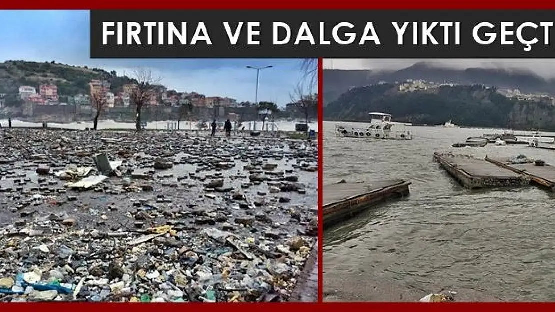 Fırtına sahillerde hasara yol açtı