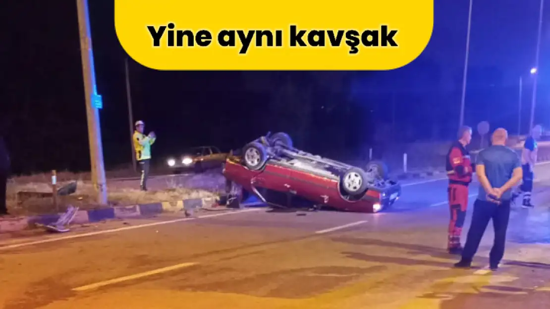 Günay Çeyiz kavşağında yine kaza