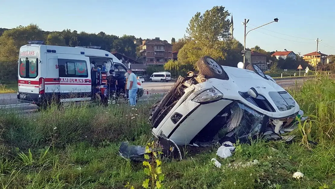 Gurbetten gelen aile kaza yaptı