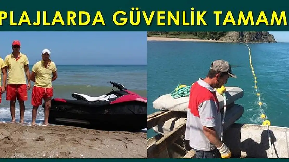 Güvenlik şeridi çekildi, cankurtaranlar göreve hazır