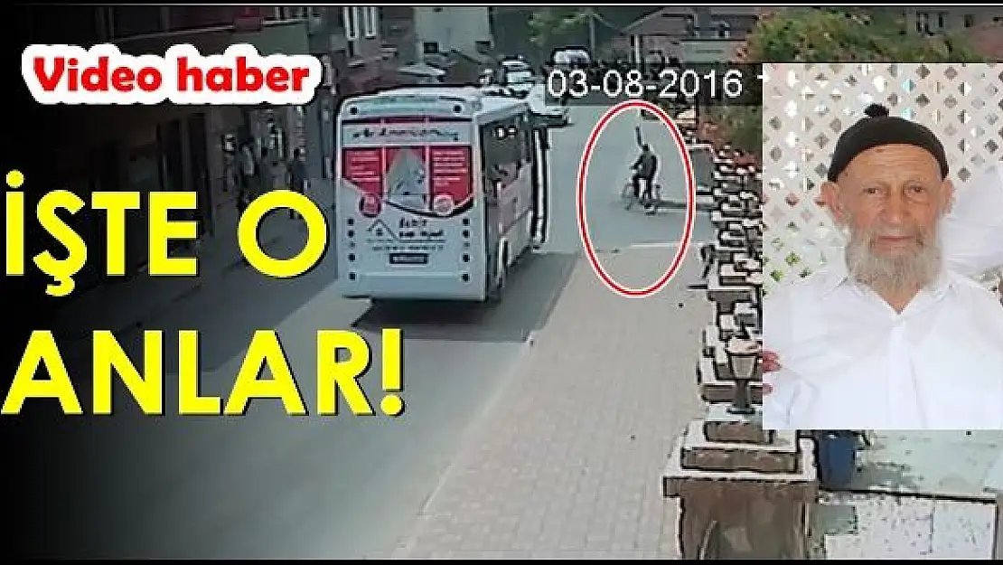 Halk otobüsü yaşlı adama böyle çarptı