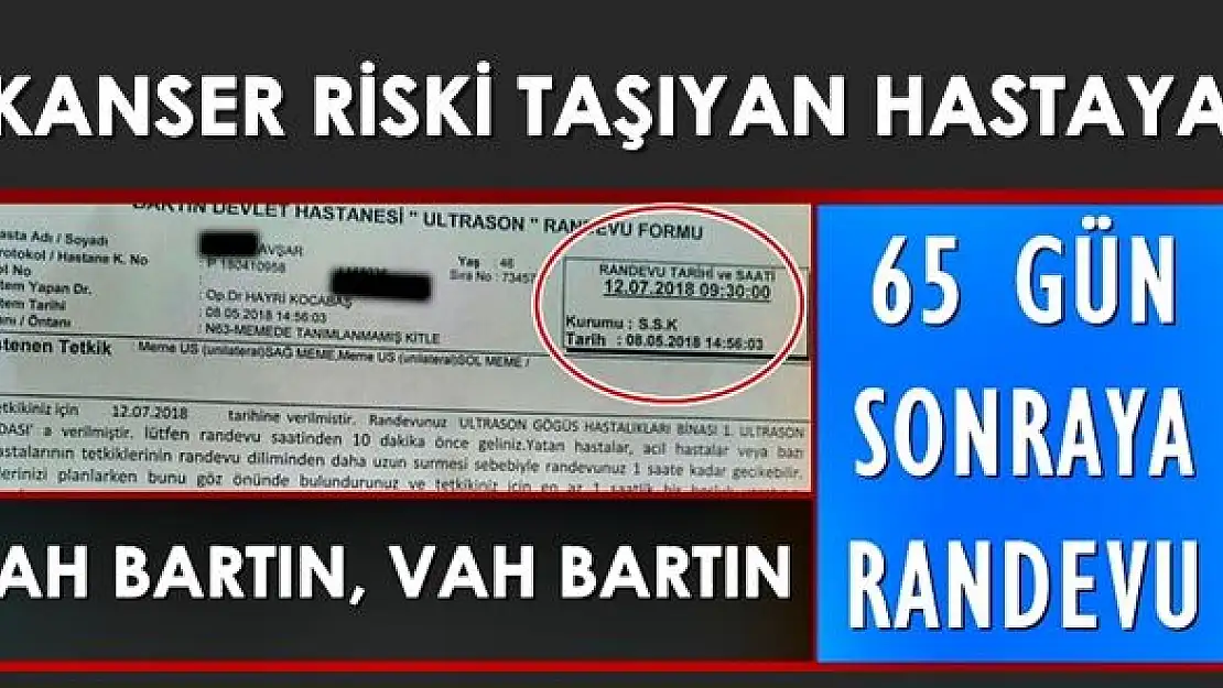 Hastanede 65, haber çıkınca 5 gün sonra