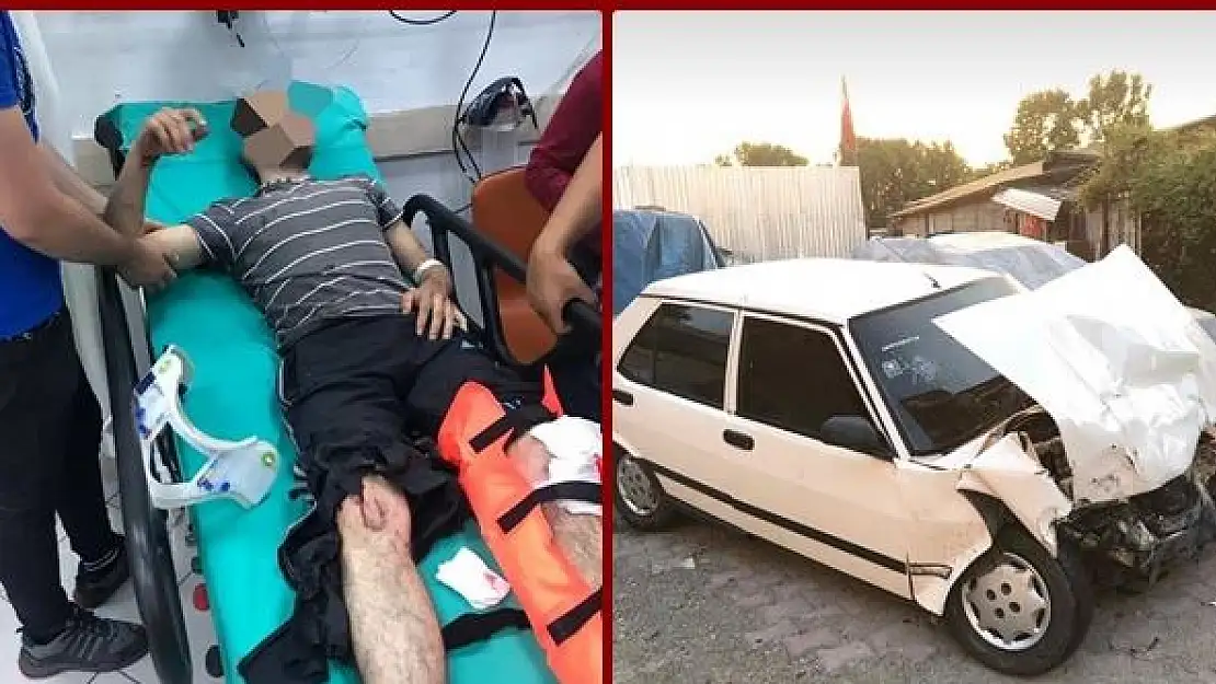 İki araç çarpıştı, baba oğul yaralandı