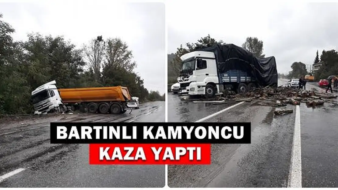 İki kamyon çarpıştı