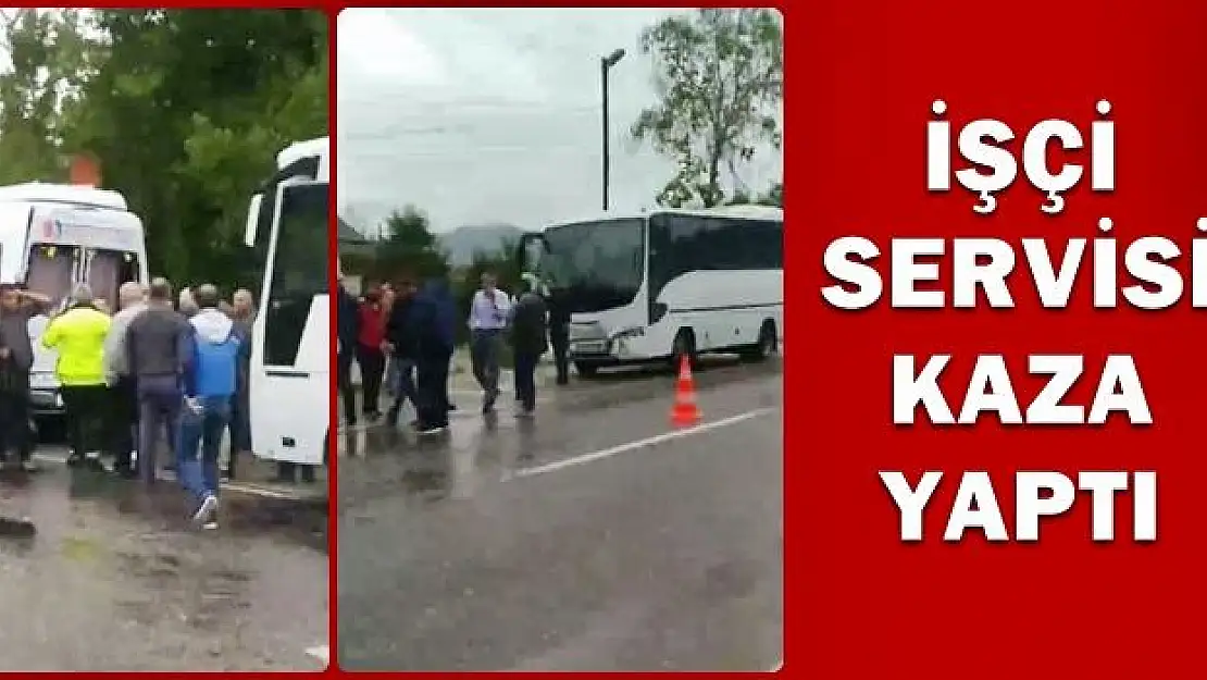 İki servis minibüsü kaza yaptı