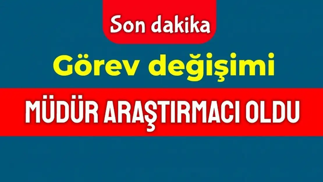 İl müdürlüğünde görev değişimi