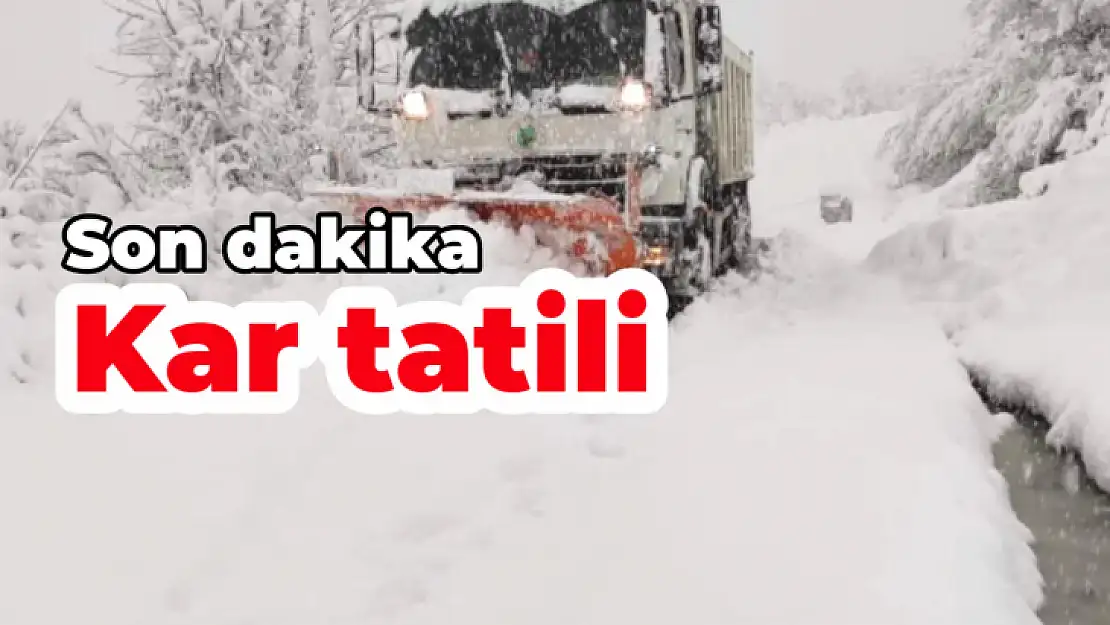 İlk tatil haberi geldi