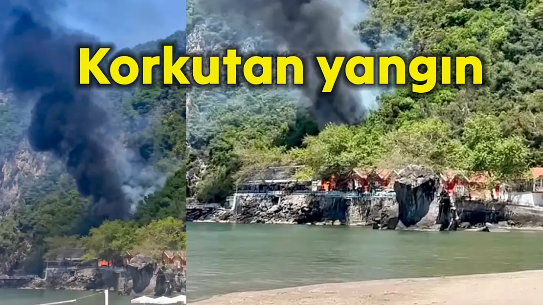 İnkumu'nda  turistik tesiste yangın
