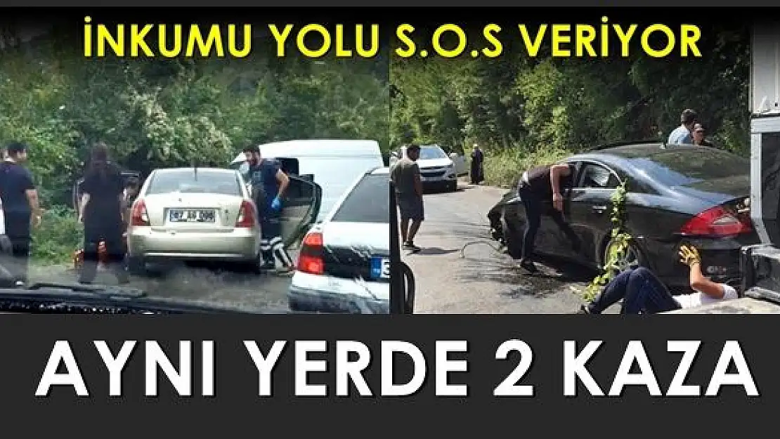 İnkumu yolunda kaza!