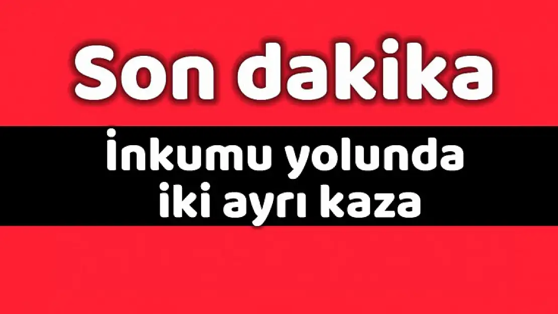 İnkumu yolunda peş peşe kaza