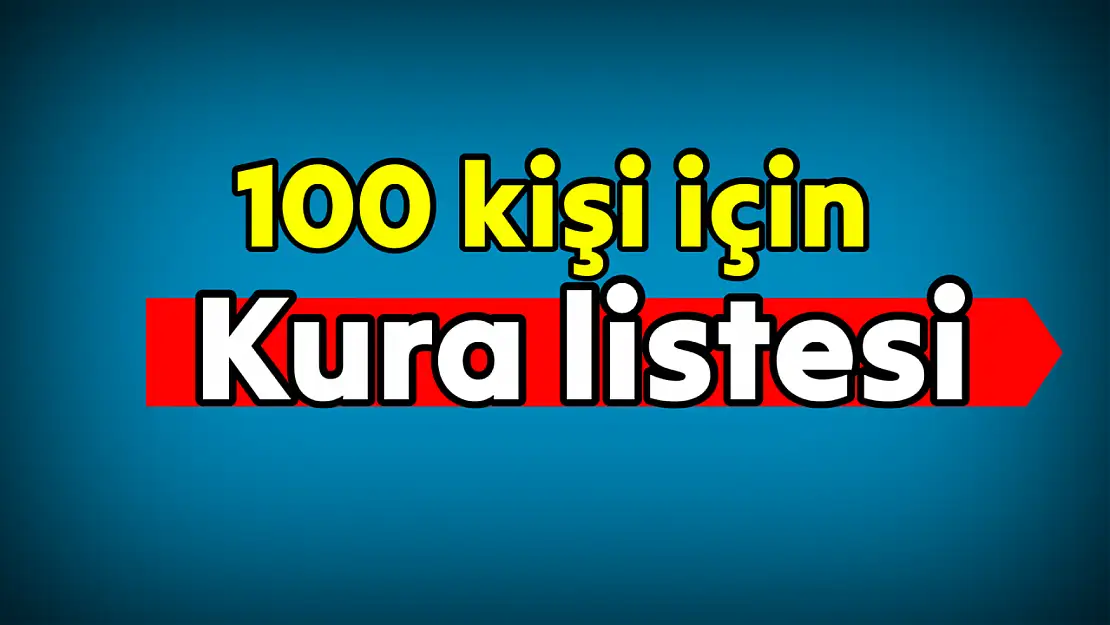 İşçi alımı kura sonuçları