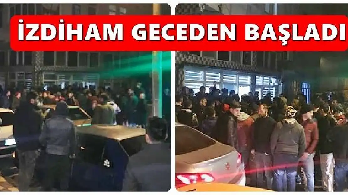 İŞKUR önünde izdiham geceden başladı