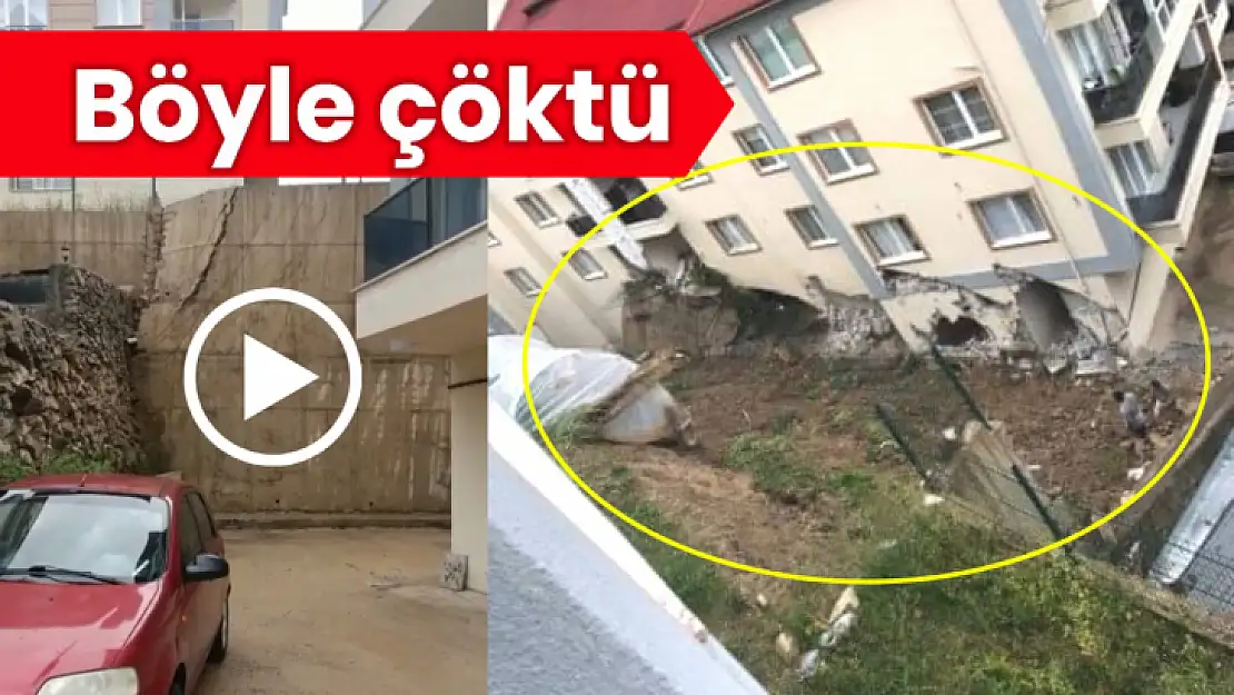 İstinat duvarı böyle çöktü