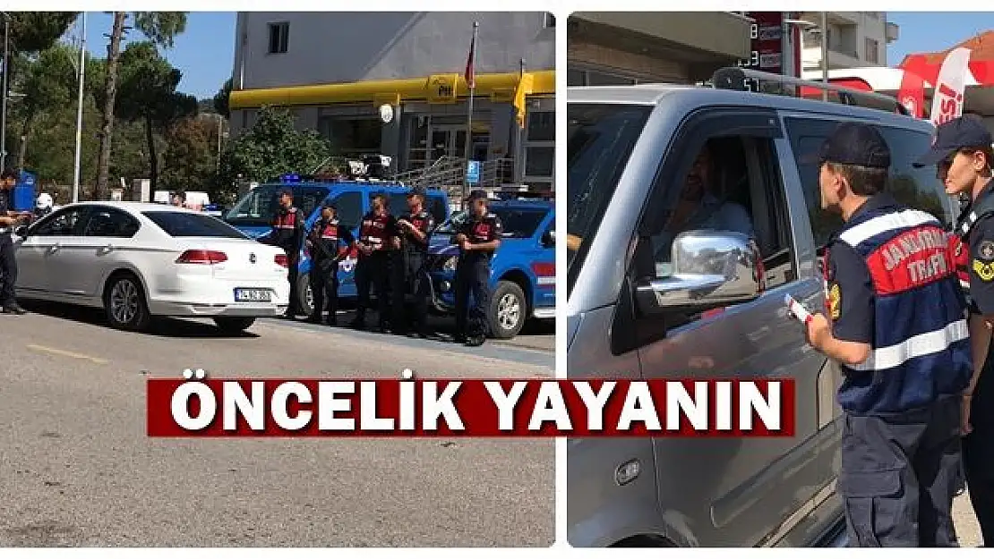 Jandarma Kozcağız'da yaya nöbeti tuttu