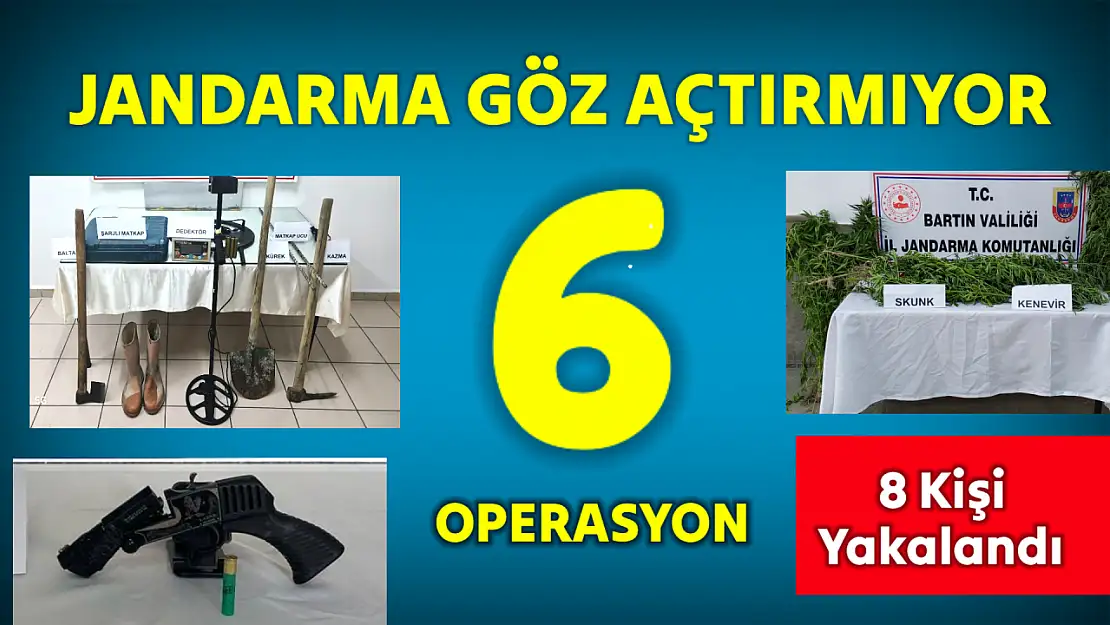 Jandarmadan 6 ayrı operasyon