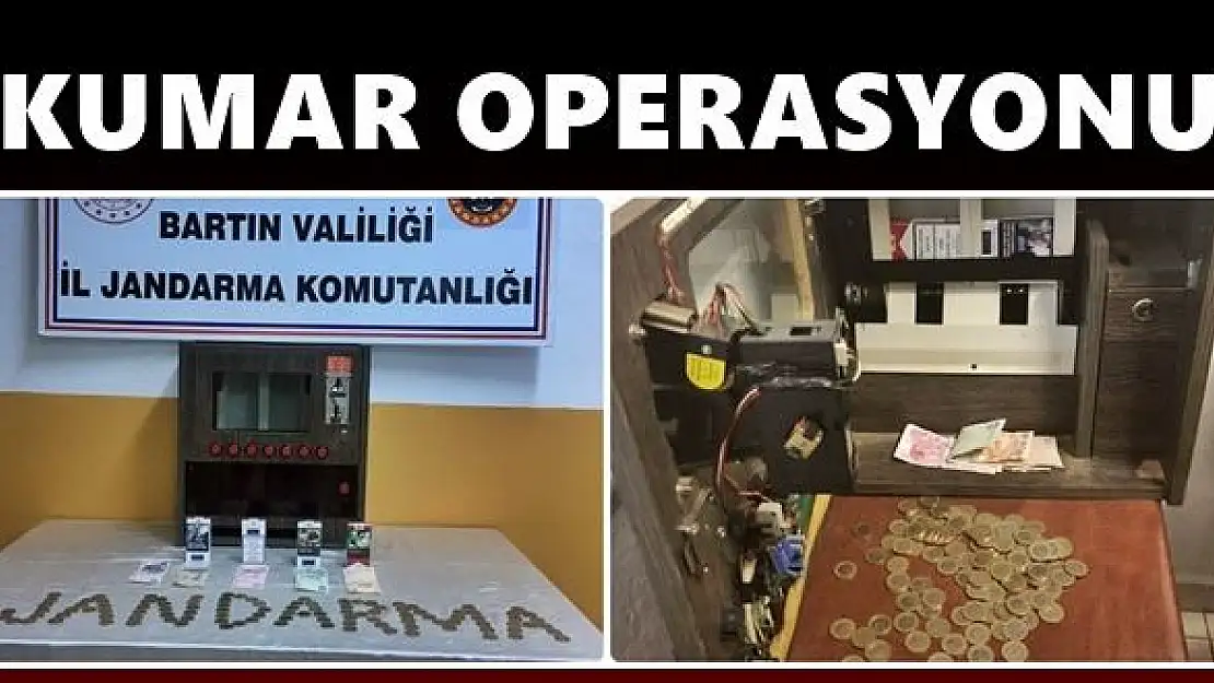 Jandarmadan o köye kumar baskını