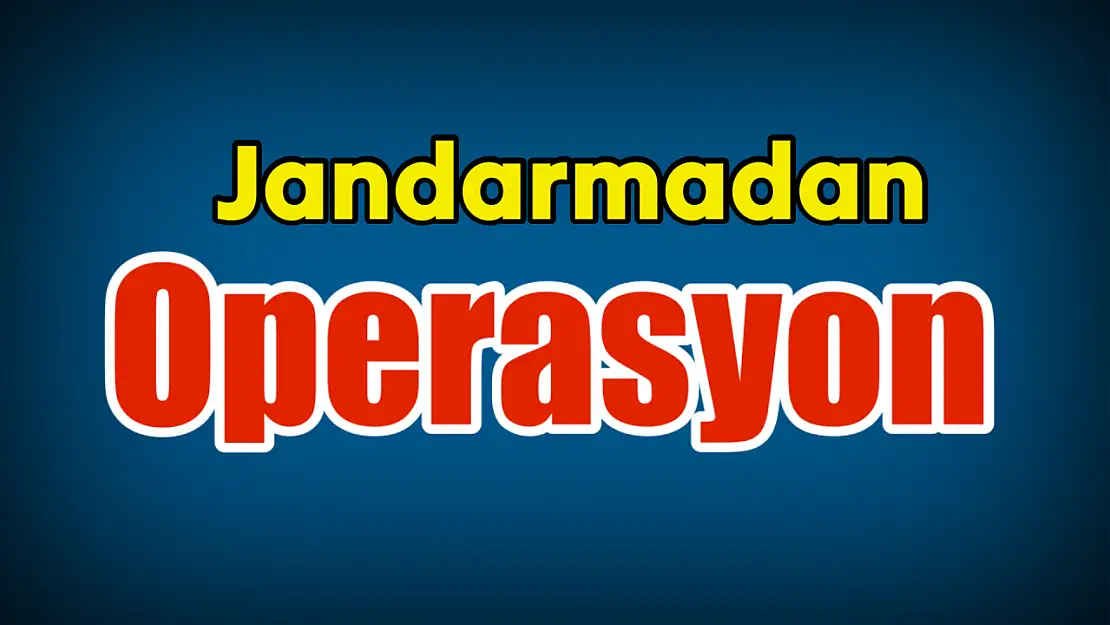Jandarmadan Operasyon: 1 Tutuklama