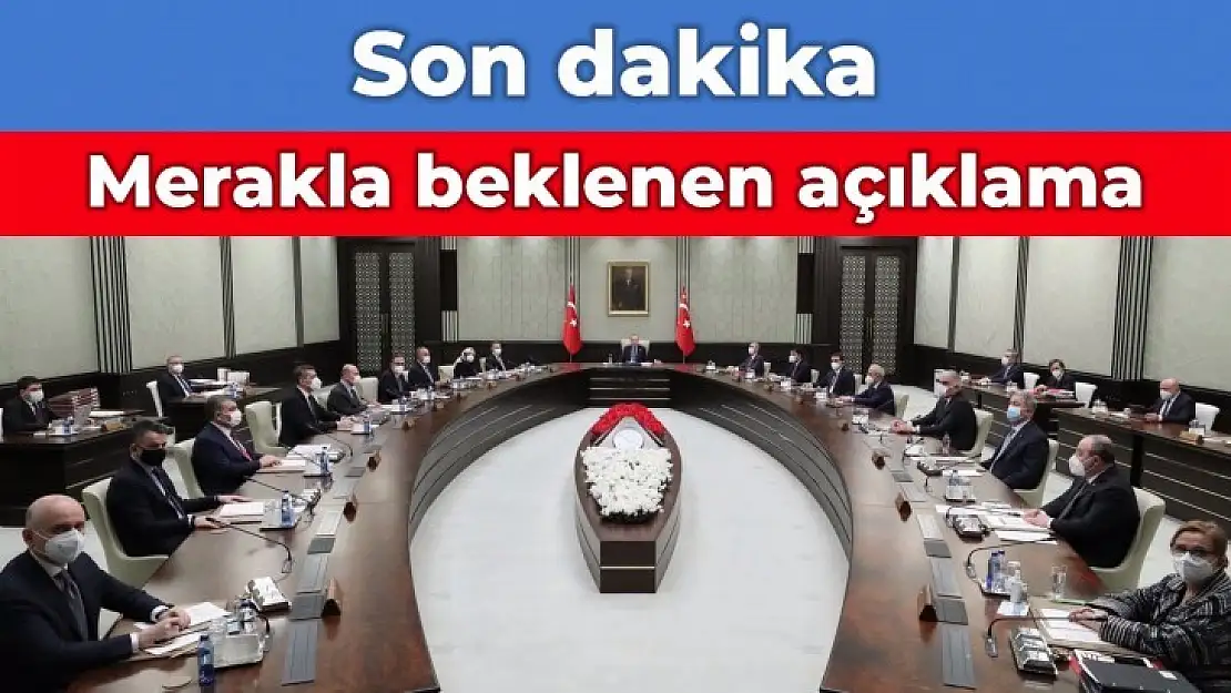 Kabine toplantısı sonrası açıklama