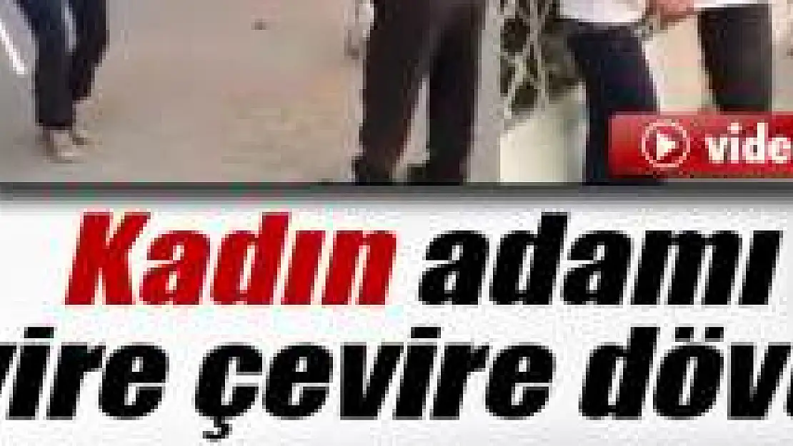 Kadın, adamı sopayla böyle dövdü