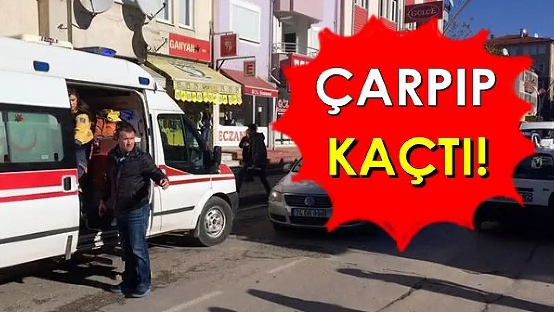 Kadına çarpan motorsiklet sürücüsü kaçtı!