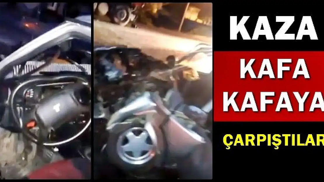 Kamyon ile otomobil çarpıştı