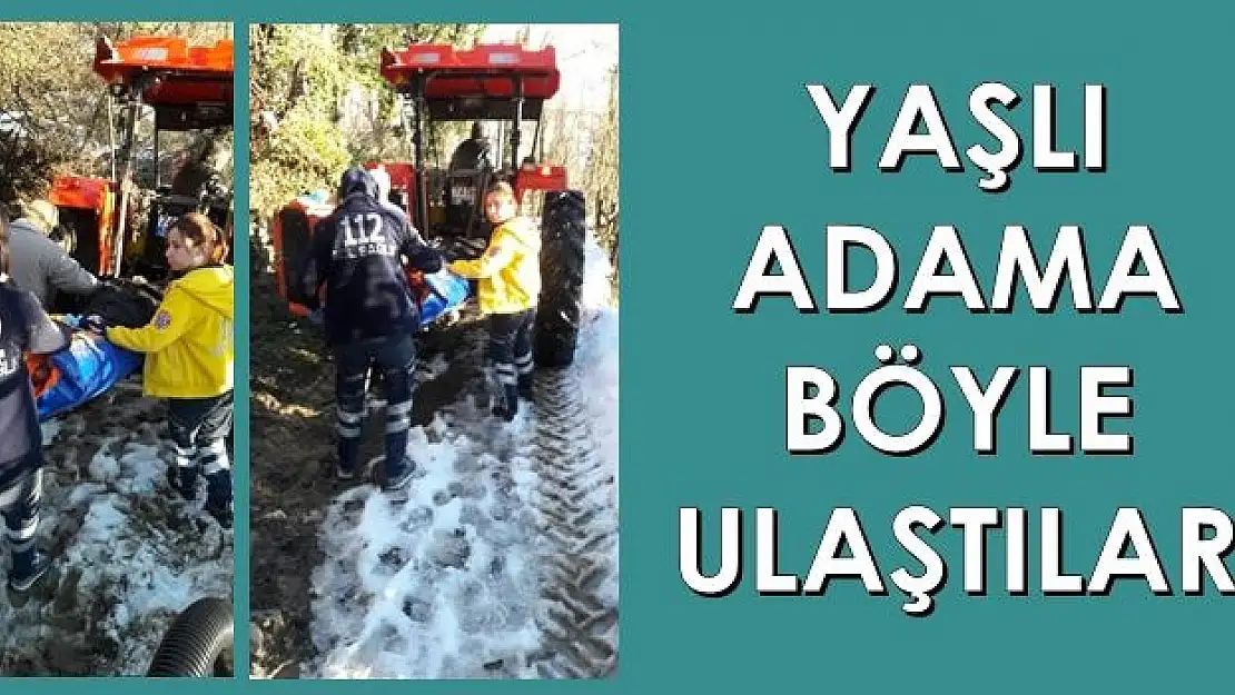 Kar geçit vermeyince hastaya yürüyerek ulaştılar