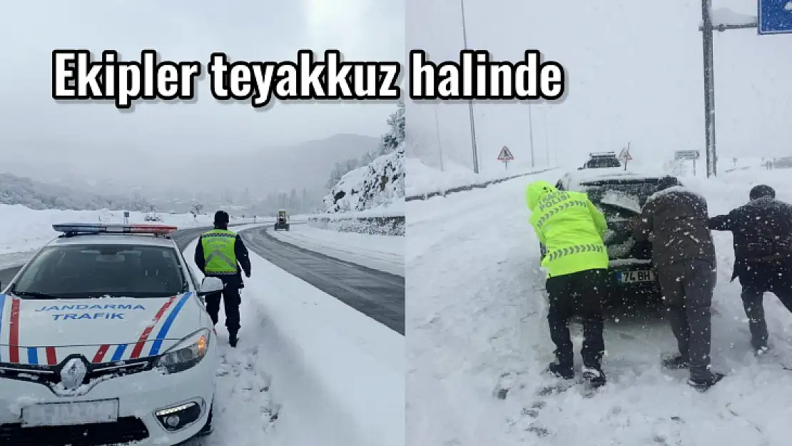 Kar kış demeden ekipler yollarda