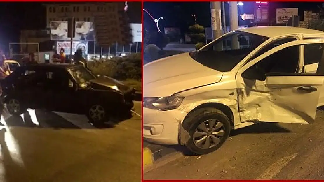 Kavşakta çarpıştılar
