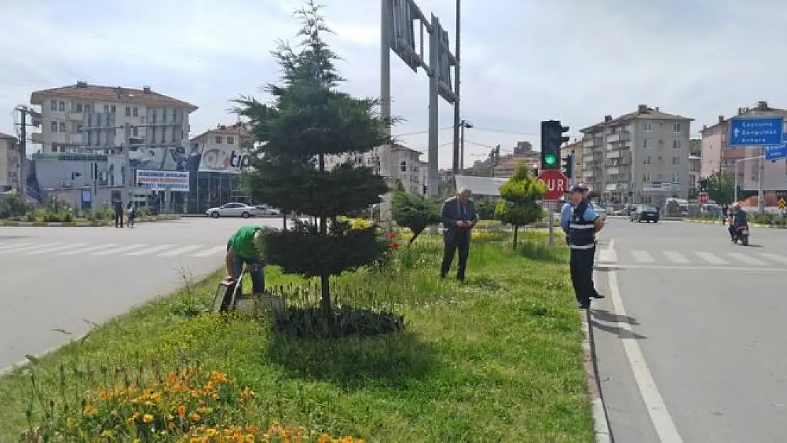 Kavşakta ilginç olay!