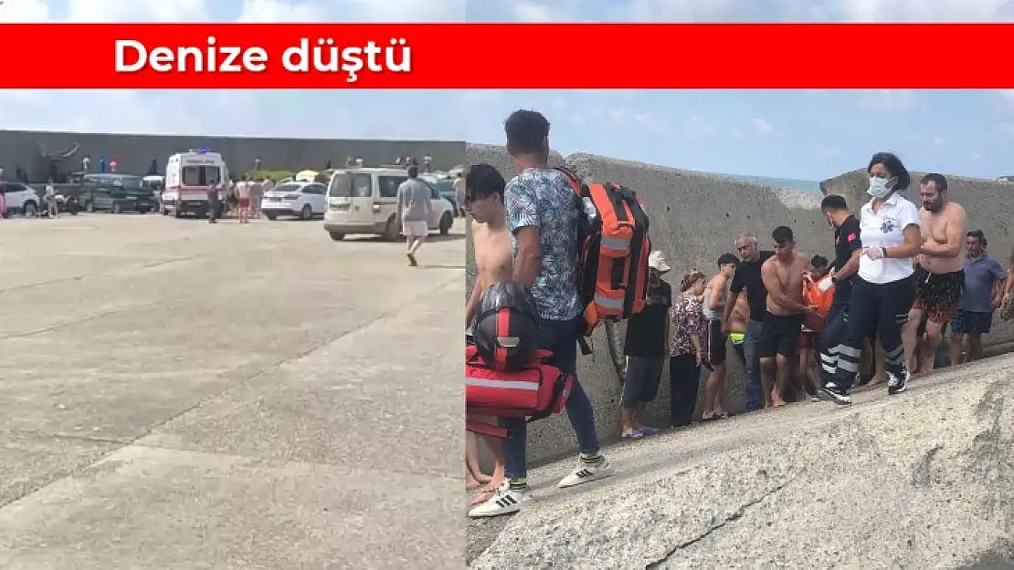 Kayalıklardan denize düştü