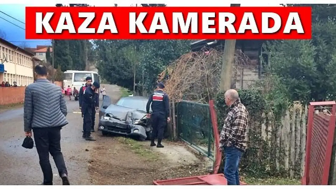 Kayan otomobil duvara böyle çarptı
