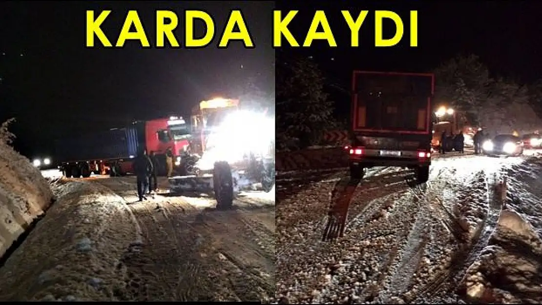 Kayan Tır Yolu Ulaşıma Kapattı
