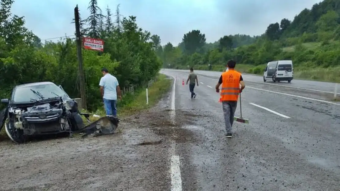 Kayarak yoldan çıktı