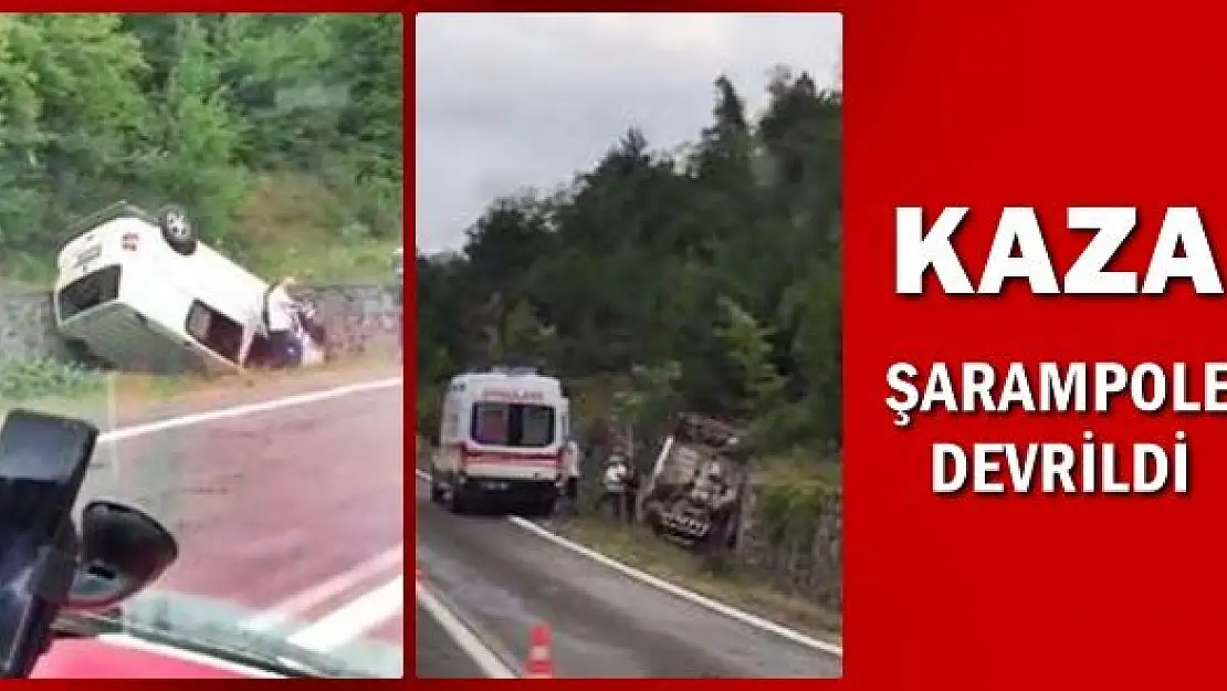 Kayganlaşan yolda ters döndü