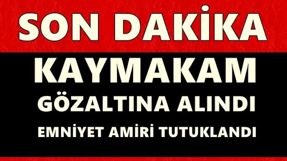 Kaymakam gözatına alındı,Emniyet Amiri tutuklandı