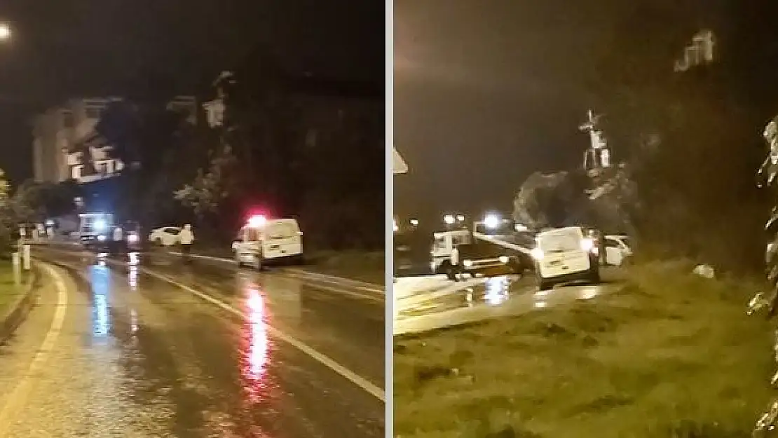 Kaza yapan aracın sürücüsü bulunamadı