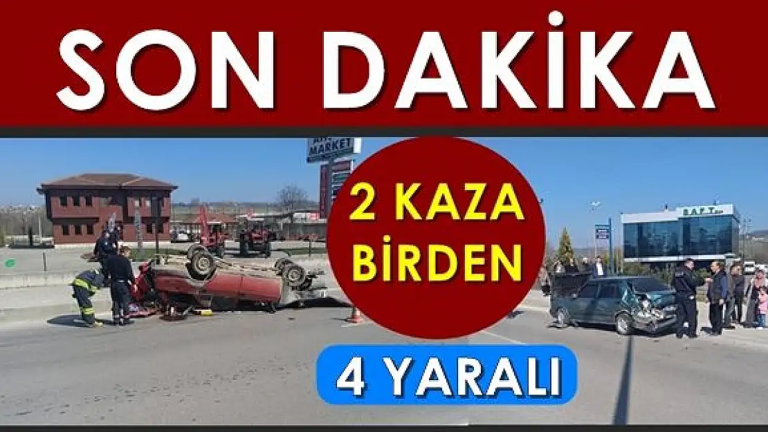 Kazalar peş peşe geldi, 4 yaralı