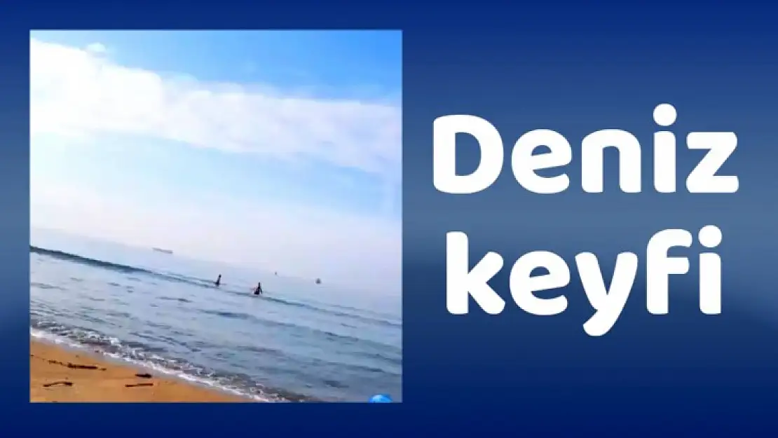 Kış ortasında deniz keyfi