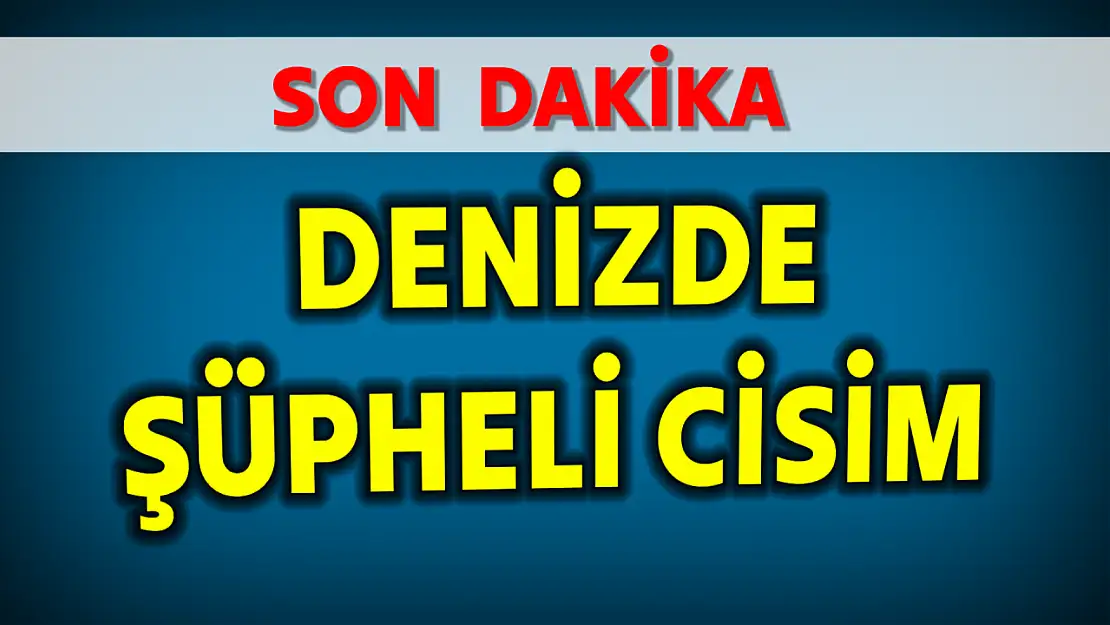 Kıyıya vuran şüpheli cisim