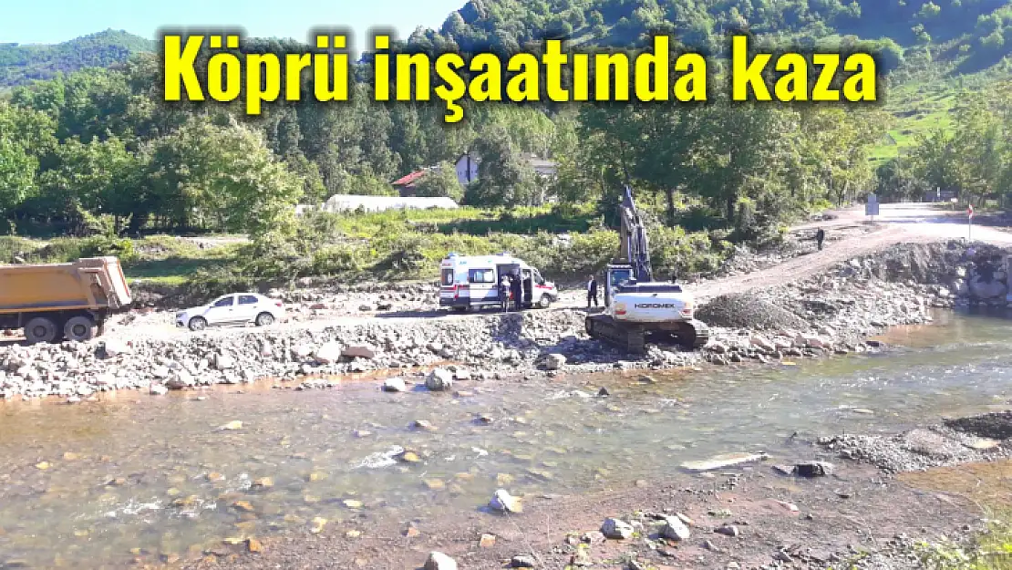 Köprü inşaatında kaza