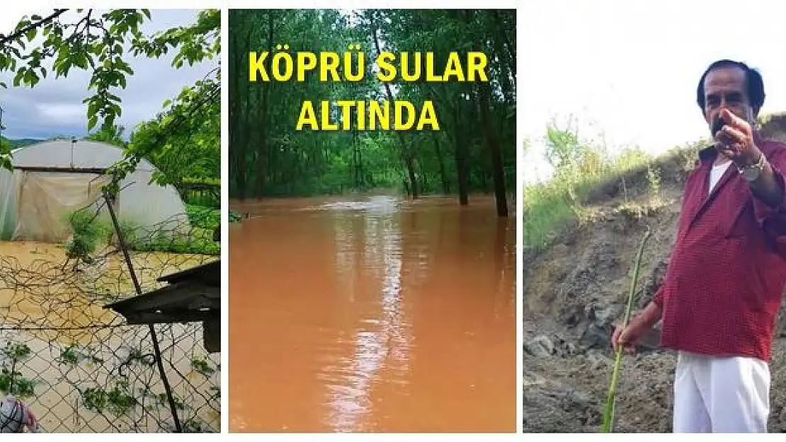 Köprü sular altında kaldı