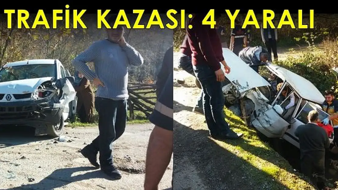 Köprü üzerinde çarpıştılar, 4 yaralı