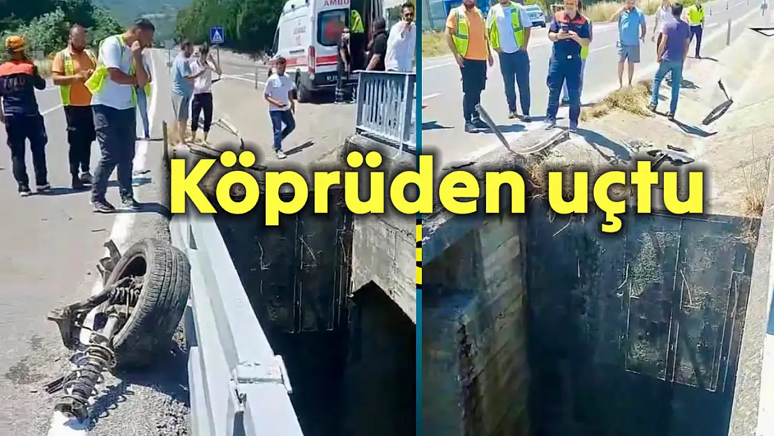 Köprüden dereye uçtu