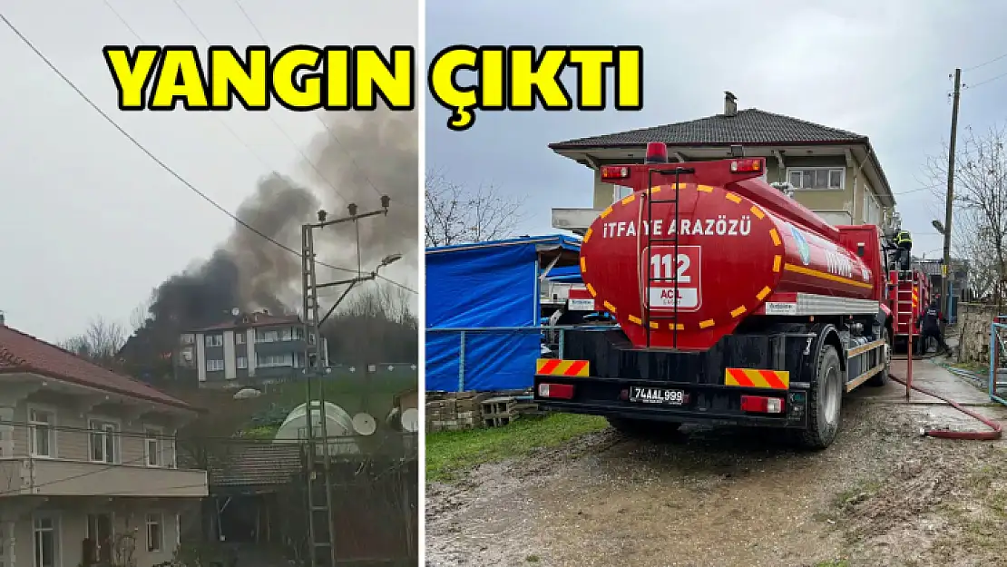 Köyden dumanlar yükseldi