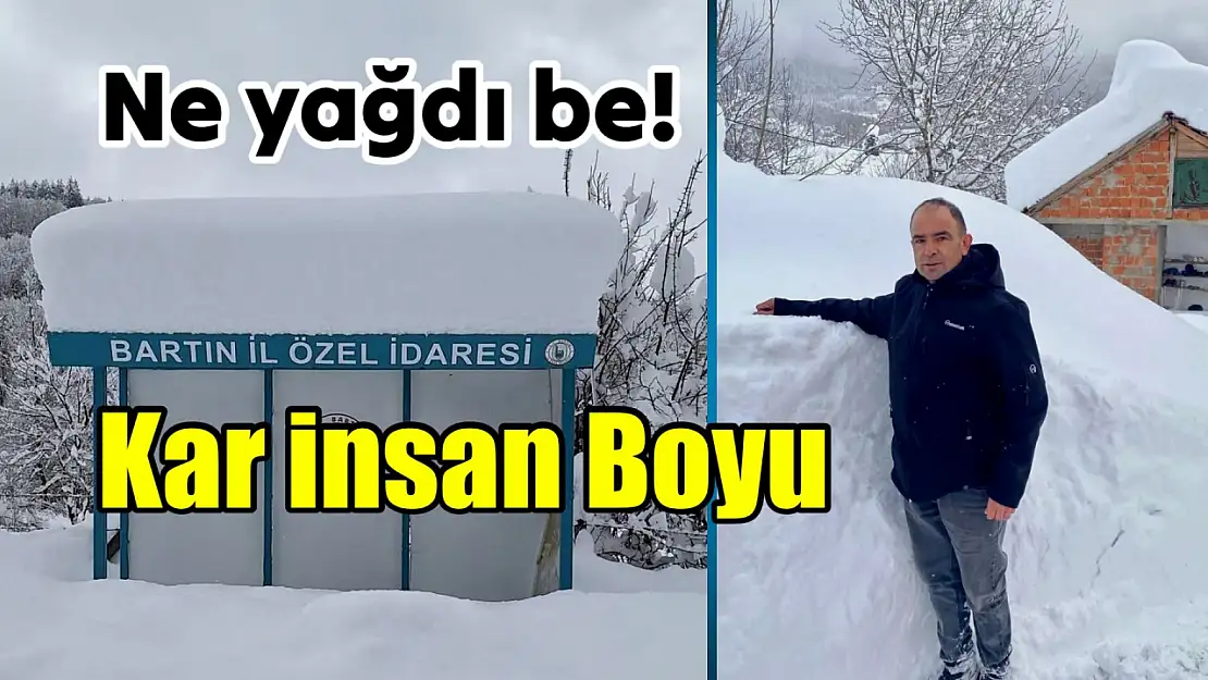 Köylerde kar insan boyunda